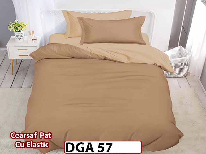Lenjerie din finet 4 piese 1 Persoana Cearceaf cu Elastec - DGA 57
