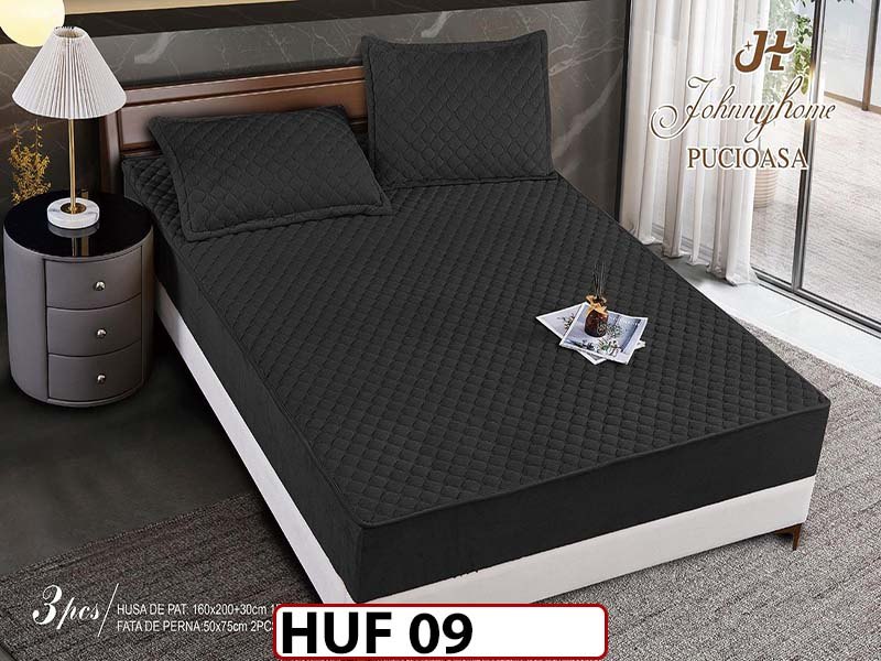 Husa matlasata tip topper din catifea 160x200 - Pat 2 Persoane - HUF 09