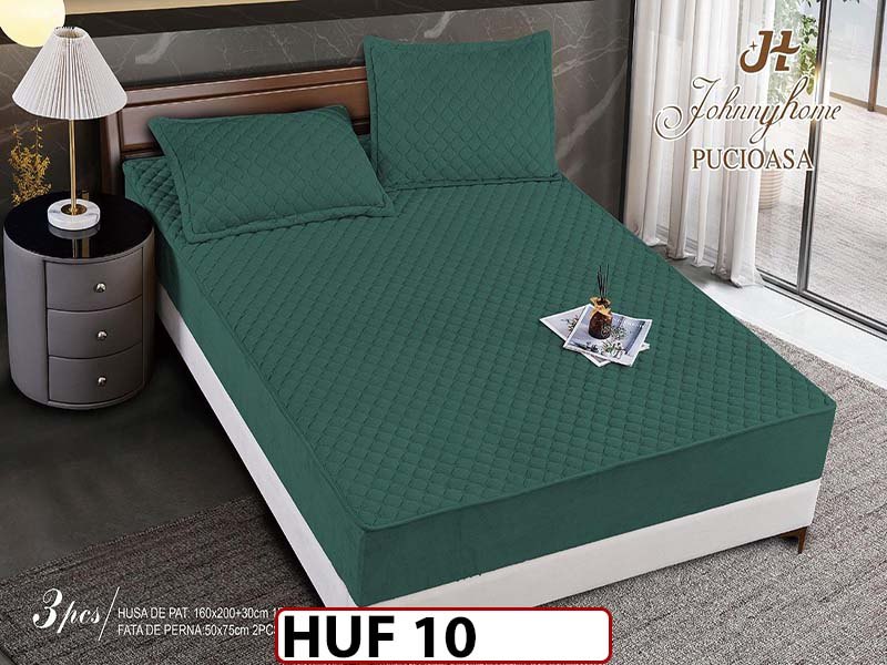 Husa matlasata tip topper din catifea 160x200 - Pat 2 Persoane - HUF 10
