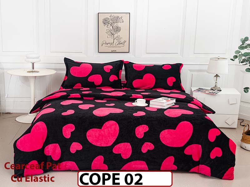 Lenjerie De Pat Cocolino de 2 Persoane CU ELASTIC 4 piese - COPE 02