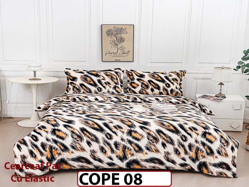Lenjerie De Pat Cocolino de 2 Persoane CU ELASTIC 4 piese - COPE 08
