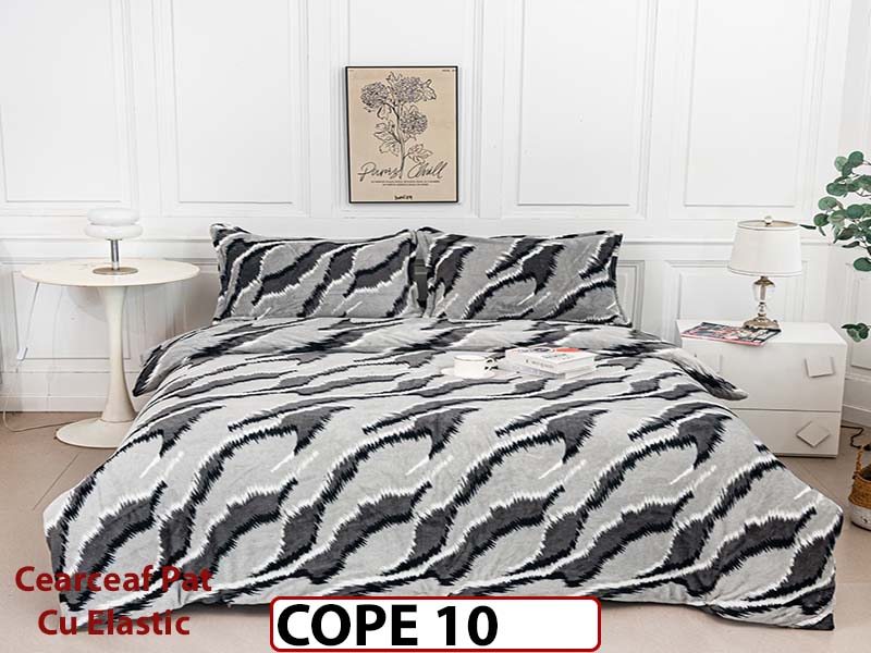 Lenjerie De Pat Cocolino de 2 Persoane CU ELASTIC 4 piese - COPE 10