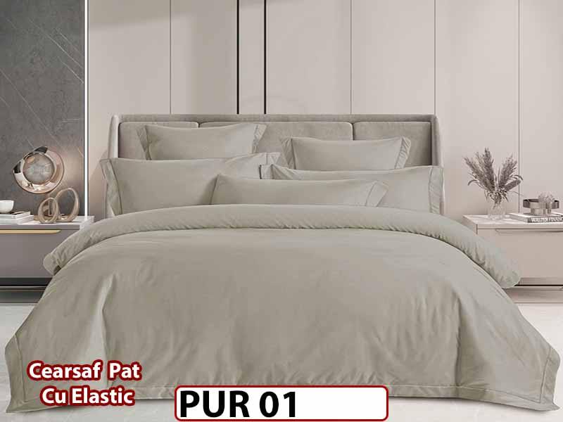 Lenjerie din Finet Fin 4 Piese cu Elastic - PUR 01