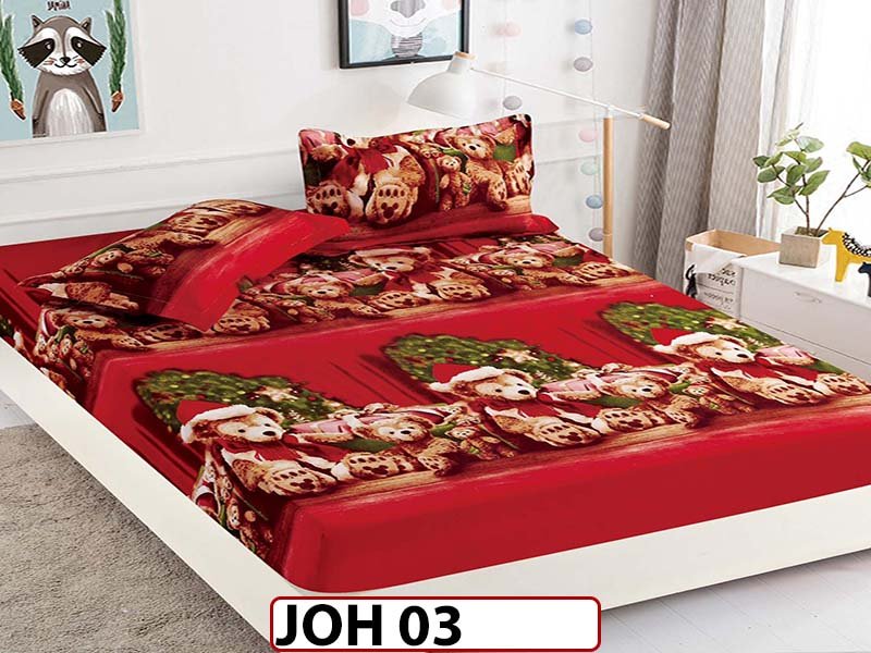 Husa de Pat din Finet + 2 Fete de Perne - Saltea 180x200 - Pat 2 Persoane - JOH 03